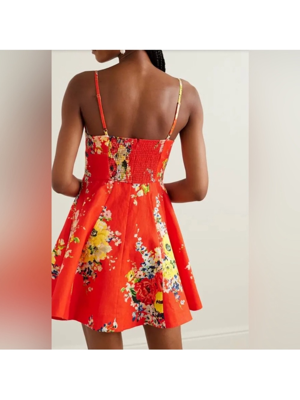 ZIMMERMANN ALIGHT FLORAL-PRINT LINEN MINI DRESS Size 0 - Picture 2 of 12